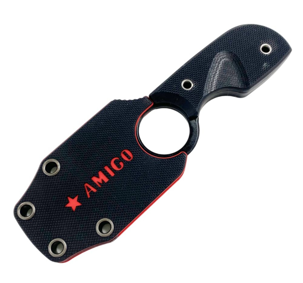 Шейный нож Amigo X, сталь D2 Black Titanium, 4650065056076
