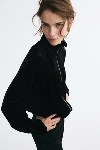 Куртка из велюра на молнии - H&M