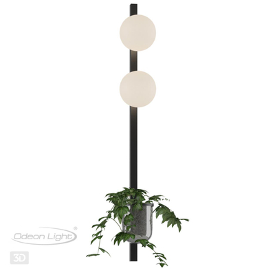 4681/2WA WALLI ODL20 463 черный/белый Настенный светильник E14 2*40W 220V FLOWER