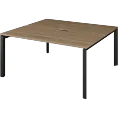 Бенч двойной на 2 рабочих места на металлокаркасе НТМП.П.Б2-160  1600x1496x750 Аргентум-МП