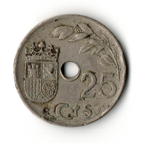25 сентимо 1937 год Испания