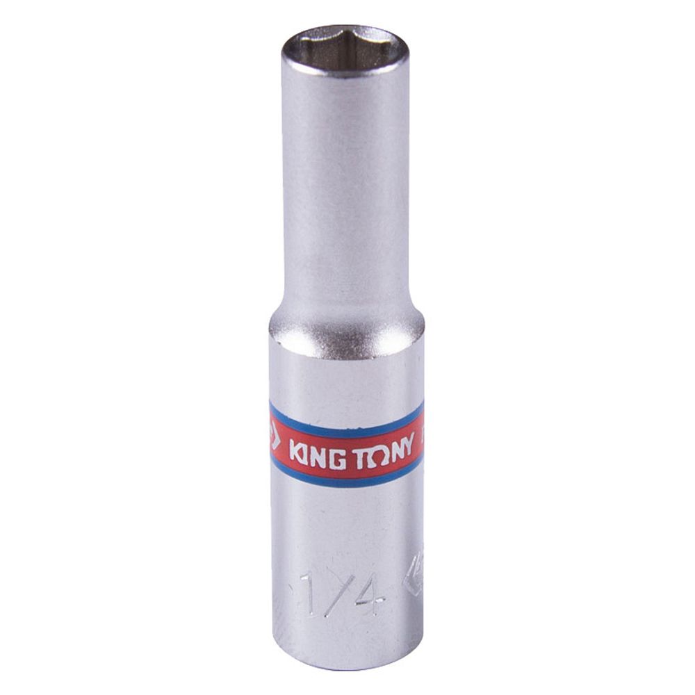 KING TONY (223508S) Головка торцевая глубокая шестигранная 1/4", дюймовая 1/4"