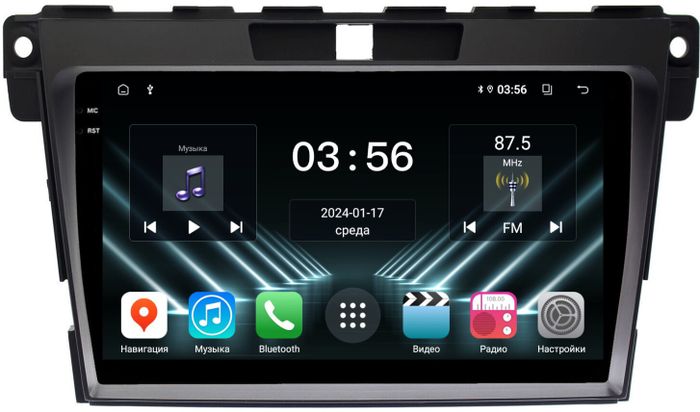 Магнитола для Mazda CX-7 2007-2012 - FarCar S280 монитор 9.5" IPS на Android 13, CarPlay