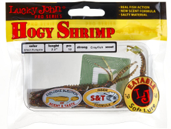 Виброхвосты съедобные LJ Pro Series HOGY SHRIMP 2,2in (5,6 см), цв. PA03, 10 шт.