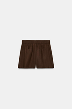 БЕРМУДЫ ИЗ СМЕСОВОГО ЛЬНА С ЭЛАСТИЧНЫМ ПОЯСОМ — ZARA