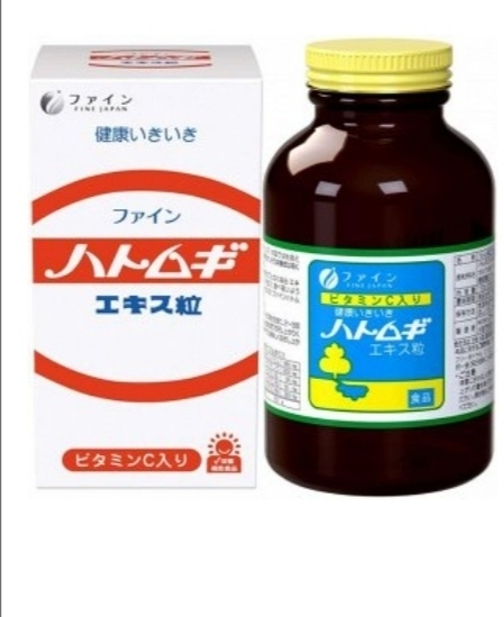 FINE JAPAN Hatomomie Extract - витаминизированный комплекс с экстрактом коикса для прозрачной кожи
