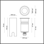 Тротуарный светодиодный светильник Odeon Light INGRO 6660/1GL3