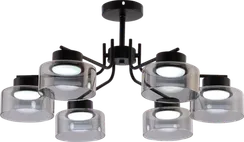 Люстра потолочная Rilon GX1073-6 BK, 6×15 Вт, чёрная