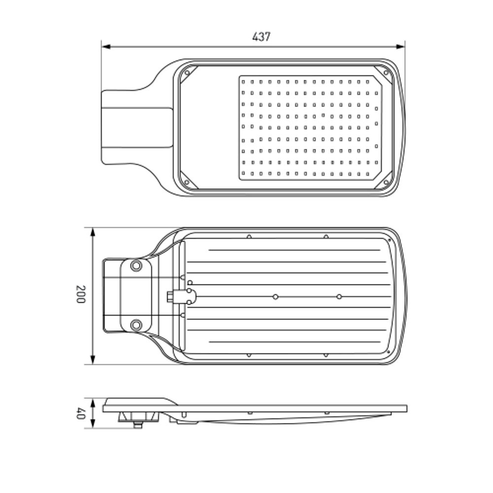 Светильник уличный светодиодный ЭРА SPP-504-0-50K-100 100Вт 5000К IP65 КСС Д консольный | Уличные консольные светильники