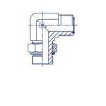 Штуцер FH90 D10 ORFS 11/16 - BSP 1/2