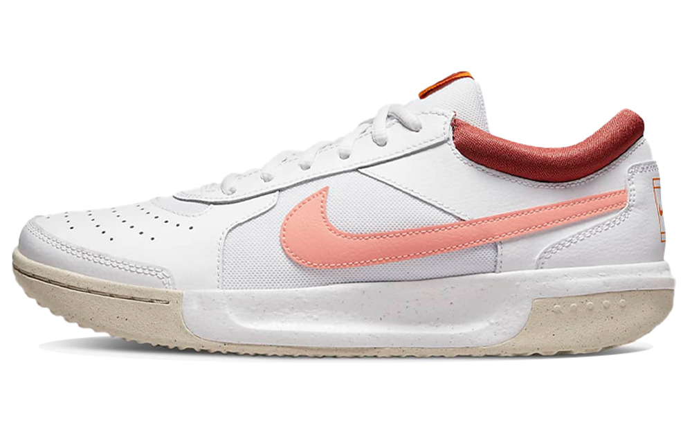 Nike Zoom Court Lite 3 Low Top Tennis Shoes White/Pink Women"s