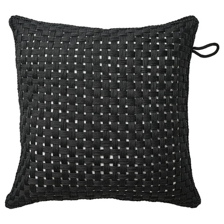 IKEA TOFTÖ  (ИКЕА ТОФТÖ)  -  Наволочка, черная, для улицы/дома, 50x50 см