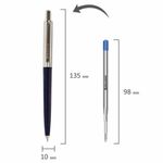 Ручка подарочная шариковая BRAUBERG "Soprano", СИНЯЯ, корпус серебристый с синим, линия письма 0,5 мм, 143484