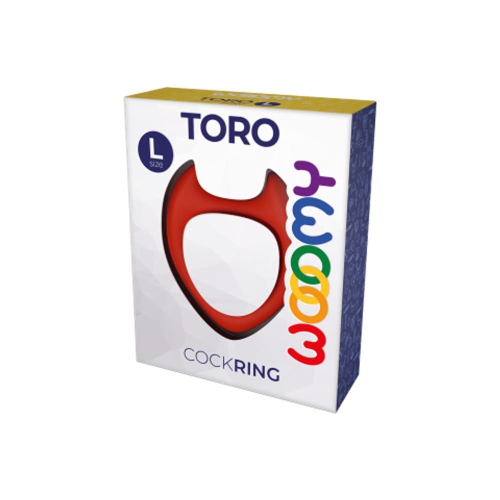 Эрекционное кольцо Toro от Wooomy красное (L)