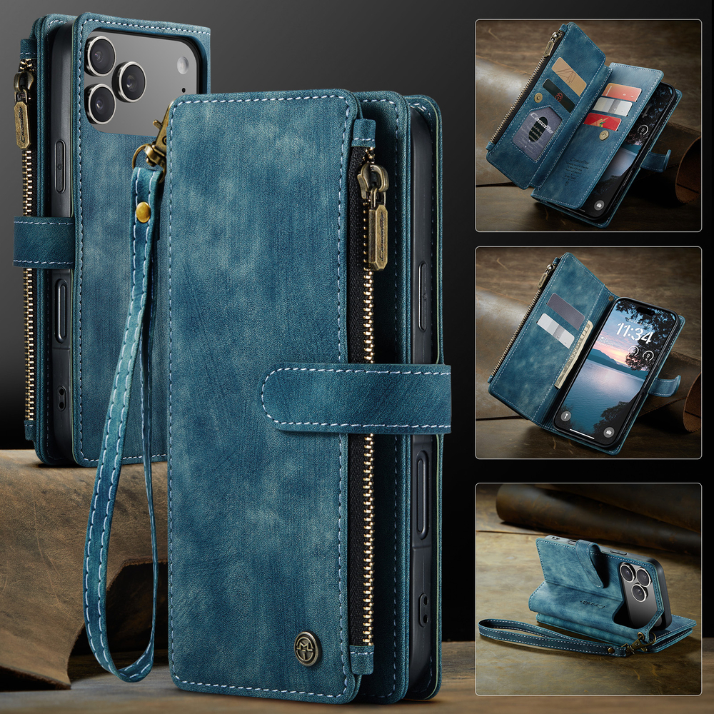 Многофункциональный чехол-кошелек CaseMe 3 in 1 Matte Wallet для iPhone 17 Pro