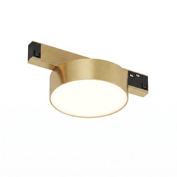 Трековый светильник с круглым плафоном LED 8W 3000К DK4762-SB латунь SHINE PRIME FLOW Denkirs