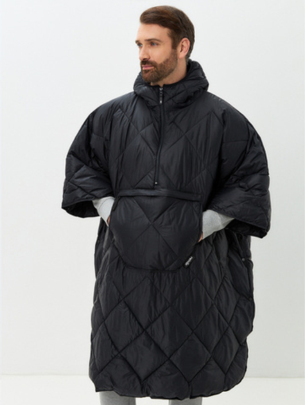 Утеплённое пончо 3 в 1 Shikotan black unisex