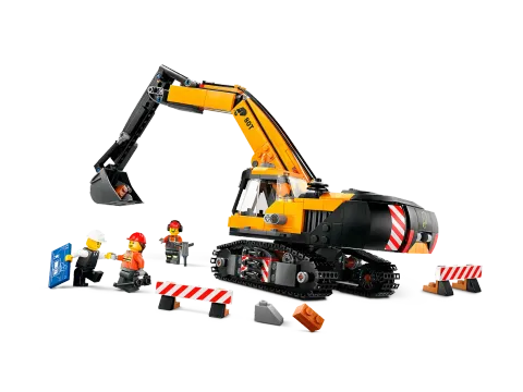 Конструктор LEGO City 60420 Желтый строительный экскаватор