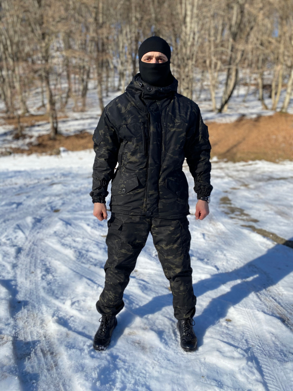 Костюм горка 5 / зима / черный мультикам