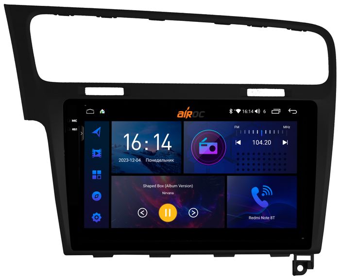 Магнитола для Volkswagen Golf 7 2012-2020 - AIROC 2K RI-3715 Android 12, Быстрая, QLed+2K, CarPlay, SIM-слот