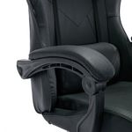 Кресло компьютерное BRABIX "Dexter GM-135", подножка, две подушки, экокожа, черное, 532800