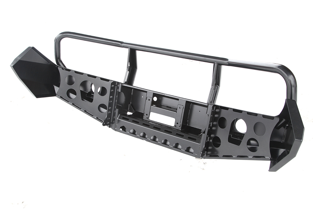 Бампер силовой передний Nissan Navara D40/Pathfinder R51 (2010-2014) с доп. фарами и защитной дугой РИФ