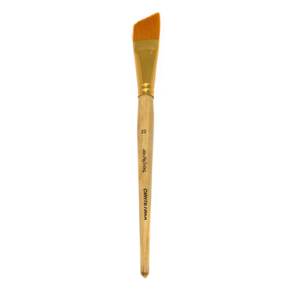 Кисть синтетика плоская со скосом №22, 5 шт, короткая ручка, Mr.Painter SBA 206-22