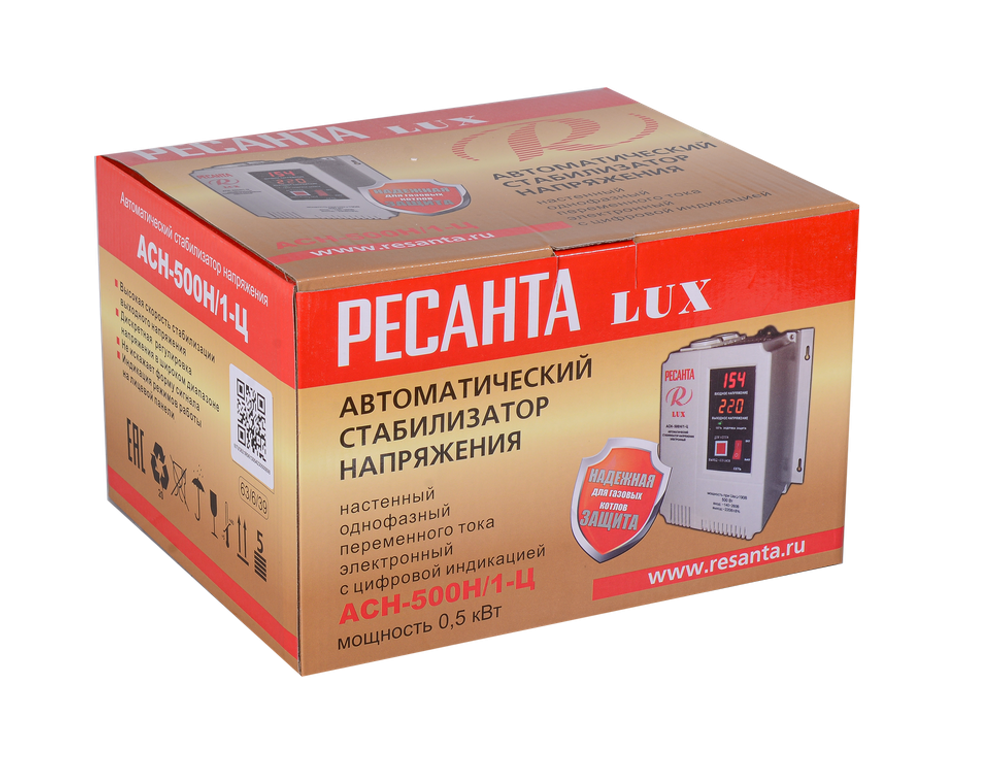 Стабилизатор напряжения Ресанта АСН-500Н/1-Ц LUX