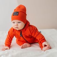 Шапка трикотажная "Вb team" Яркий коралл 0+