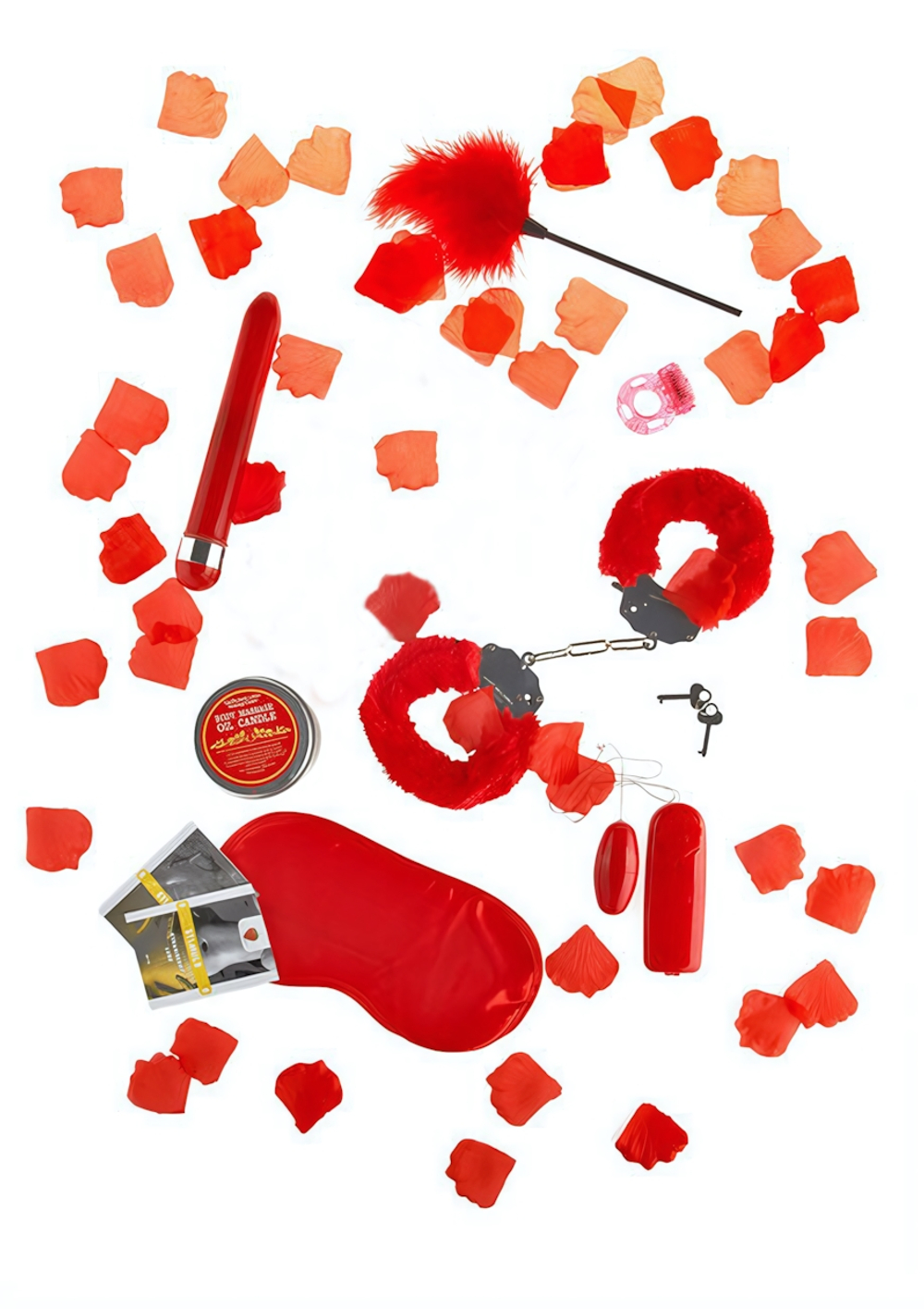 Набор для романтической ночи Red Romance Gift Set (Цвет: красный)
