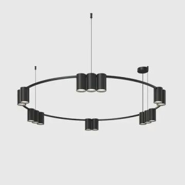 Подвесной светильник 15*GU10 DK4067-BK чёрный матовый Orbit Denkirs