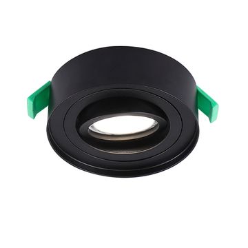 Встраиваемый точечный светильник GU10 CLT 059C1 BL чёрный Crystal Lux