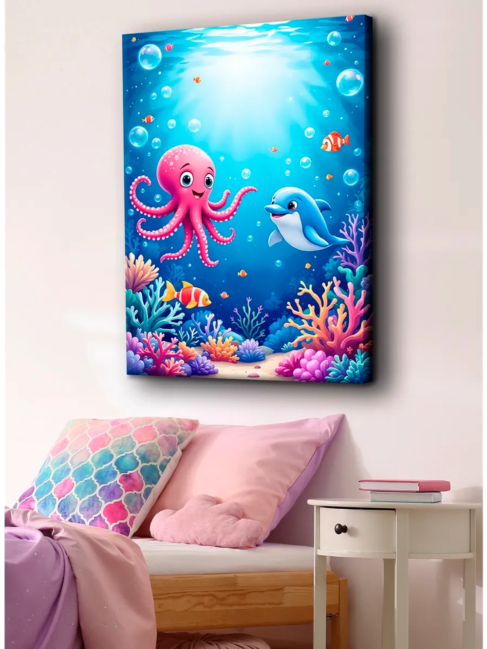 Картина "Морские друзья", галерейная 50х70см 1шт.