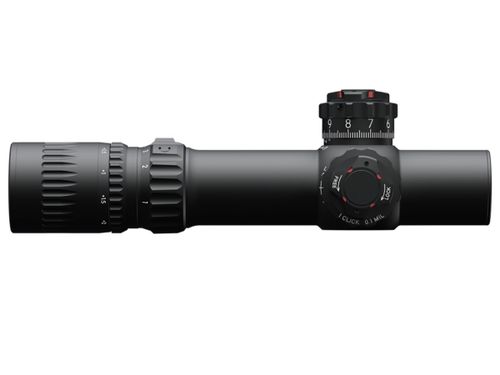 Оптический прицел March-FX 1-10x24 Shorty, сетка DR-TR1F, FFP+SFP, 34мм, подсветка, SF, 0.1Mil, 590г