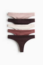Бесшовные трусы-стринги, 5 шт. - H&M