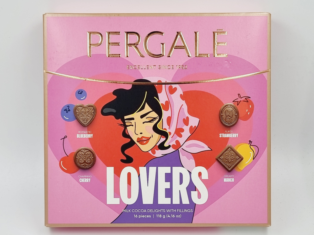 PERGALЕ Ассорти из молочного шоколада Lovers, 118 г (из Литвы)