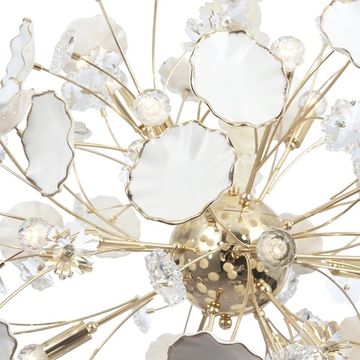 Подвесная люстра 18*E14 MARGO SP18 золото Crystal Lux
