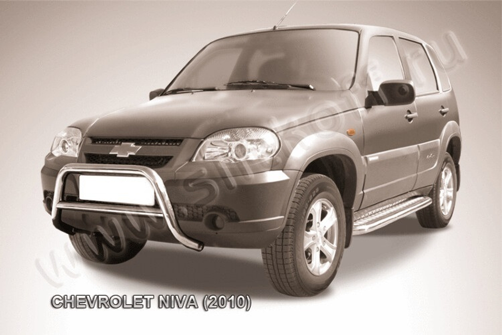 Кенгурятник низкий d57 Chevrolet Niva нержавейка
