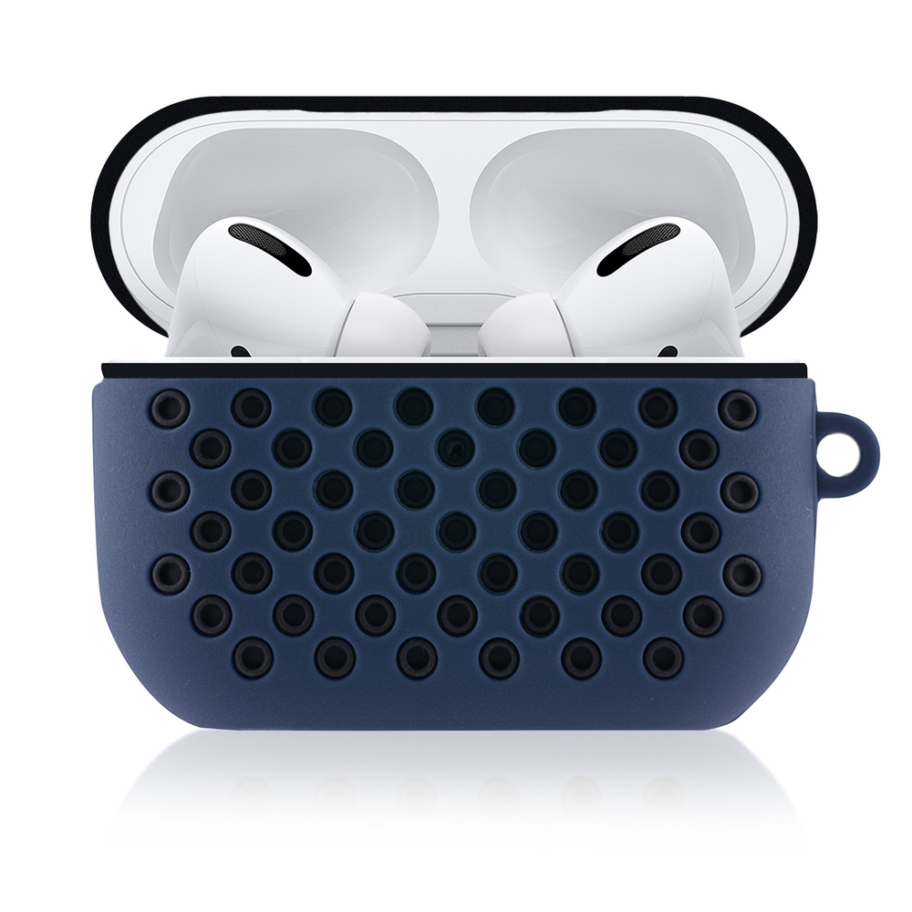 Чехол КАРТОФАН для Apple AirPods Pro (арт. AIRPRO-SPORTY-BLACK-BLUE)