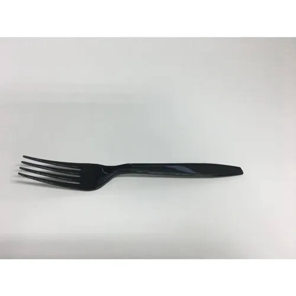 Вилка одноразовая пластик, черный, 18 см, 24 шт/уп, P.L. Proff Cuisine
