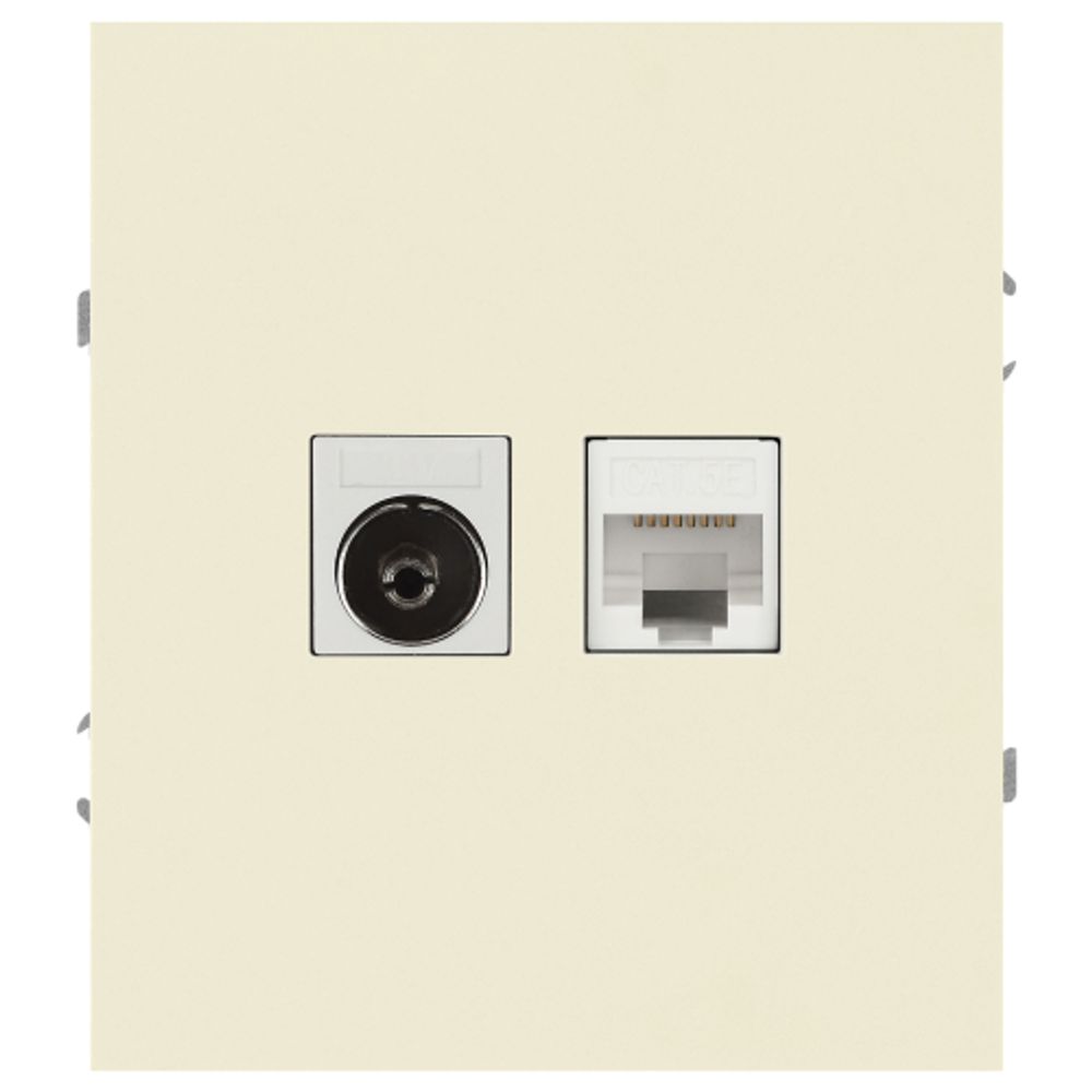 Розетка ЭРА Arktik 16-3110-02 комбинированная RJ45+TV слоновая кость | Эра Arktik