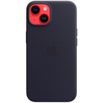 Кожаный чехол с поддержкой MagSafe Apple Leather Case для iPhone 14, Ink (Чернильный)