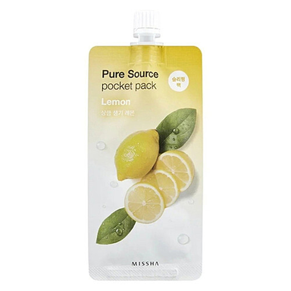 Маска компактная с лимоном Missha Pure source pocket pack lemon, 10 мл