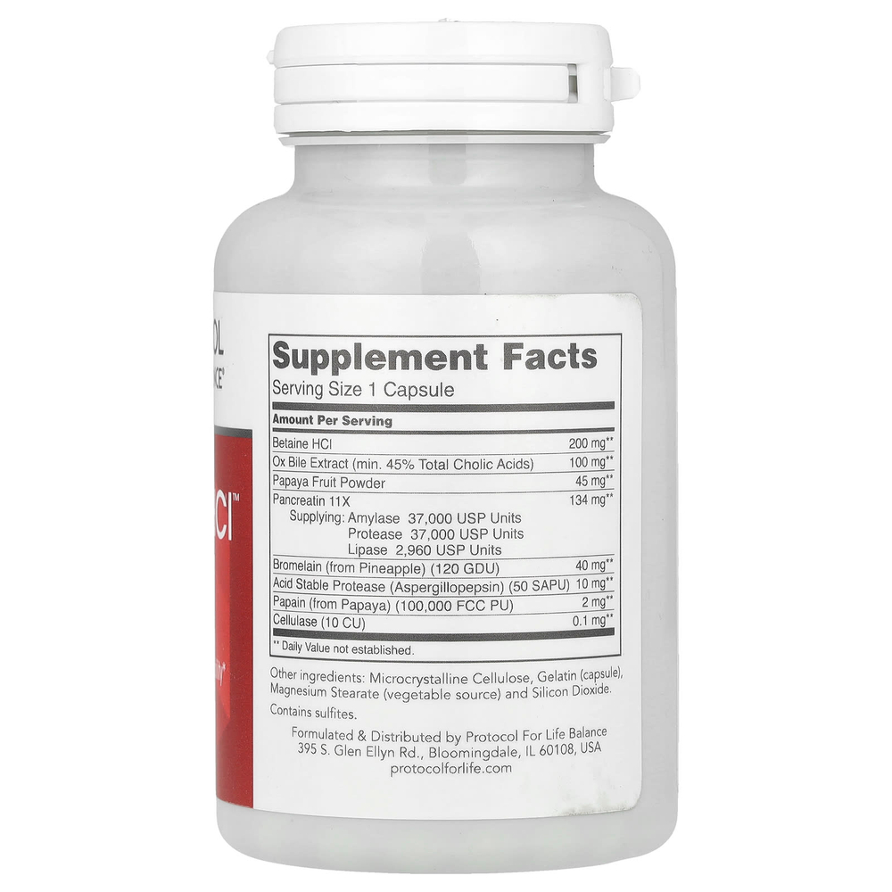 Protocol for Life Balance, Enzymes-HCI, 120 капсул