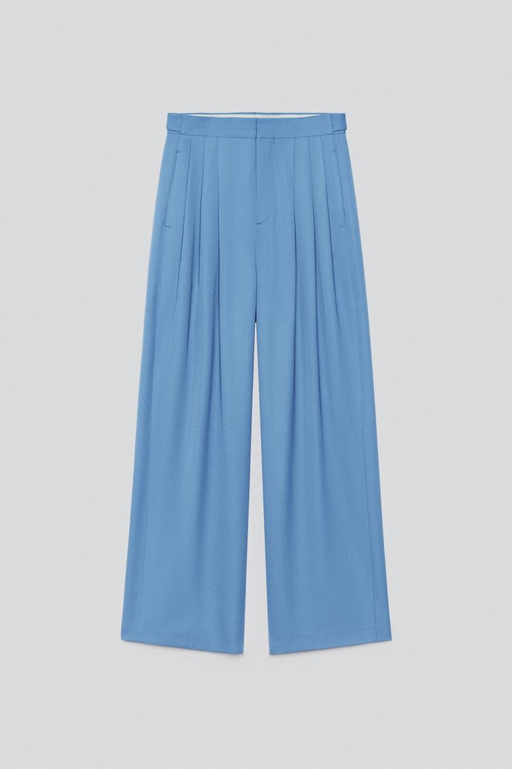 ZARA X BAISI GUADAGNINO КОСТЮМНЫЕ БРЮКИ СВОБОДНОГО КРОЯ, СИНИЙ