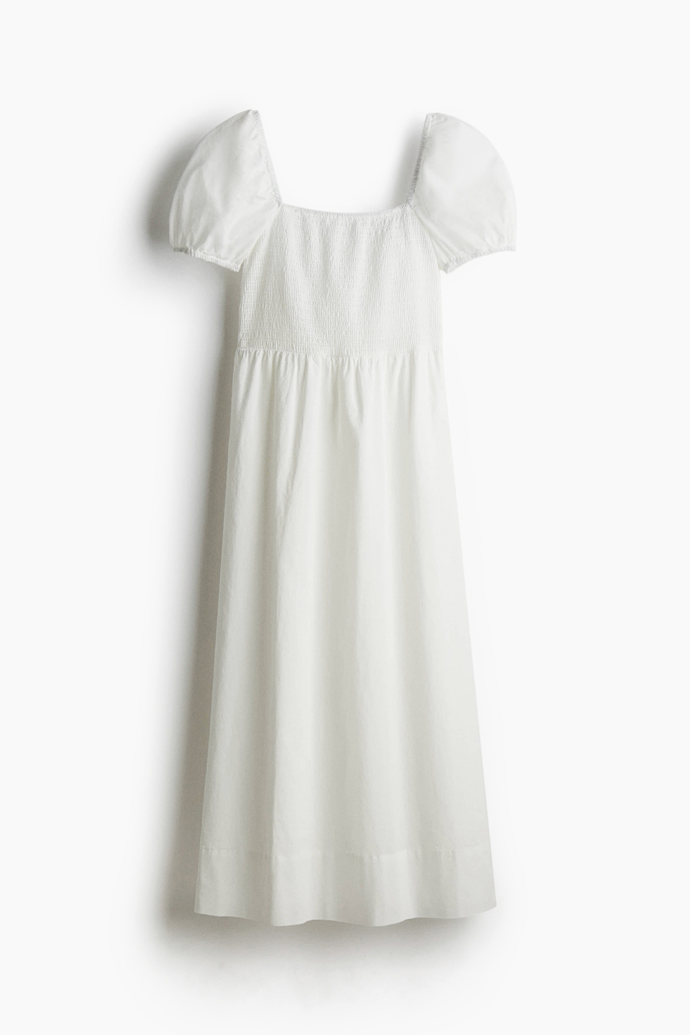 Хлопковое платье с пышными рукавами - H&M