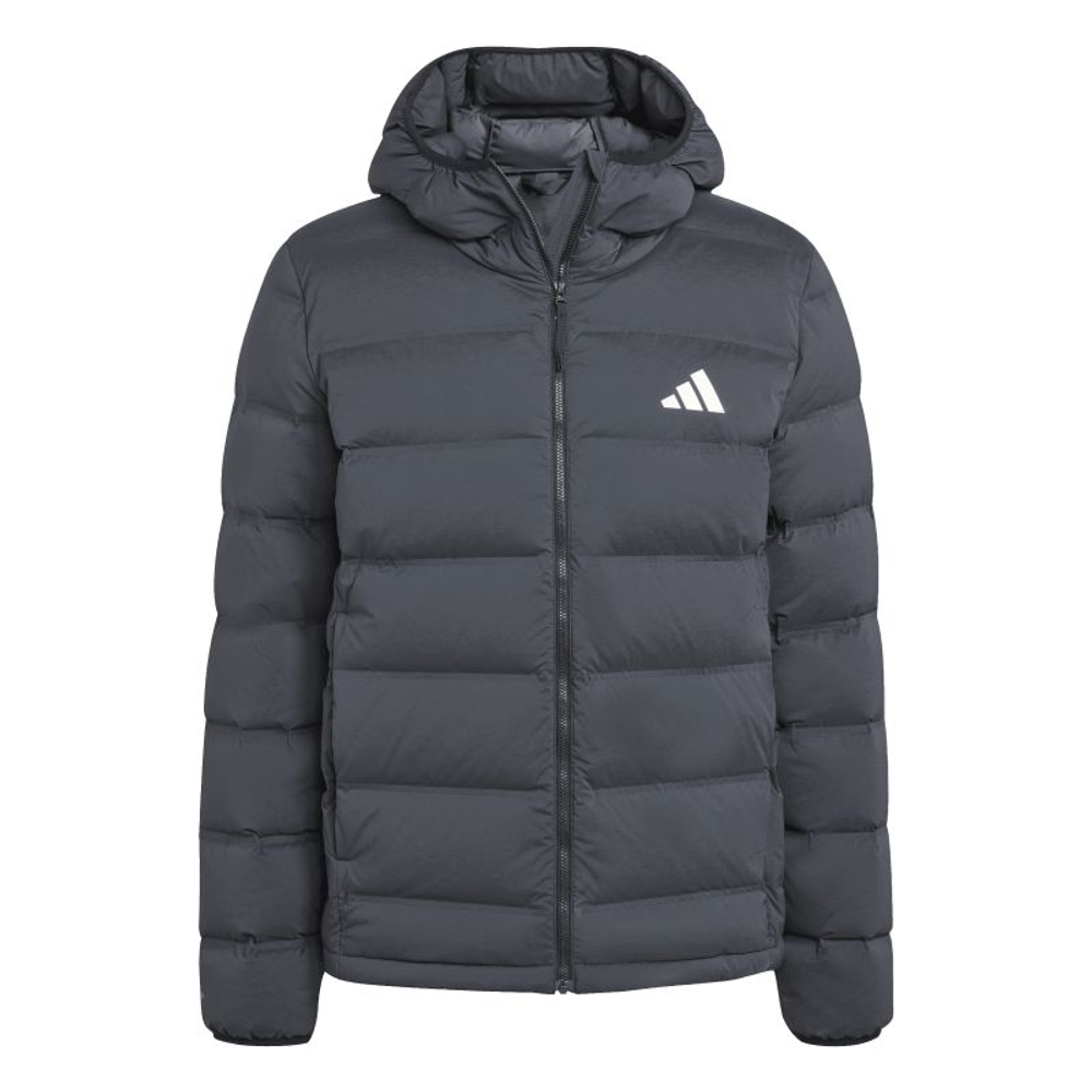 Мужская теннисная куртка Adidas Helionic Stretch Hooded Down - black