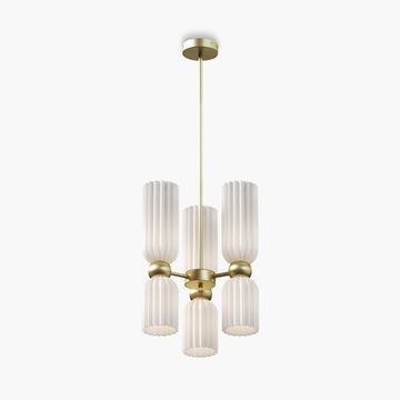 Подвесной светильник 6*Е14 MOD302PL-06W золото/белый Antic Modern Maytoni