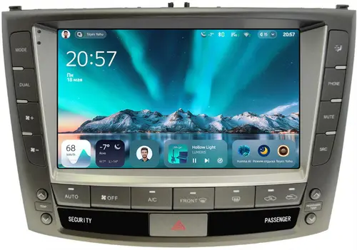 Магнитола для Lexus IS250 XE20 2005-2008 (ШГУ цветной) - Teyes CC4 монитор 9.2" 2K QLED на Android 14, Быстрейшая, Snapdragon 680, DSP, CarPlay, 4G SIM-слот