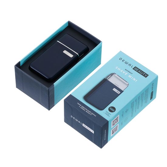 Шейвер для проработки контуров и бороды/бритья DEWAL BEAUTY Shave Mini, цвет синий